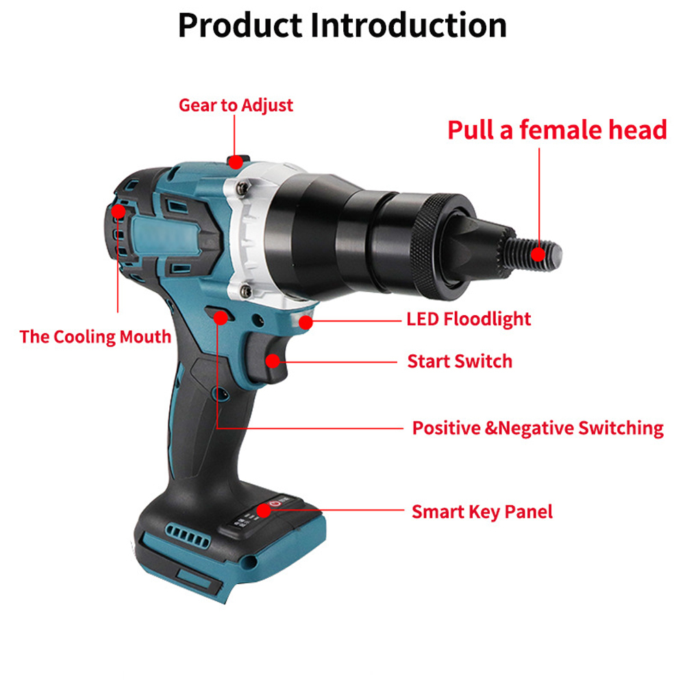 الكهربائية التثبيت بندقية فرش  - مراجعة Rivet Gun Air وسعره