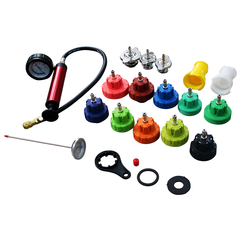 العالمي 18 قطعة كاشف تسرب المب - مراجعة Radiator Pressure Tester وسعره