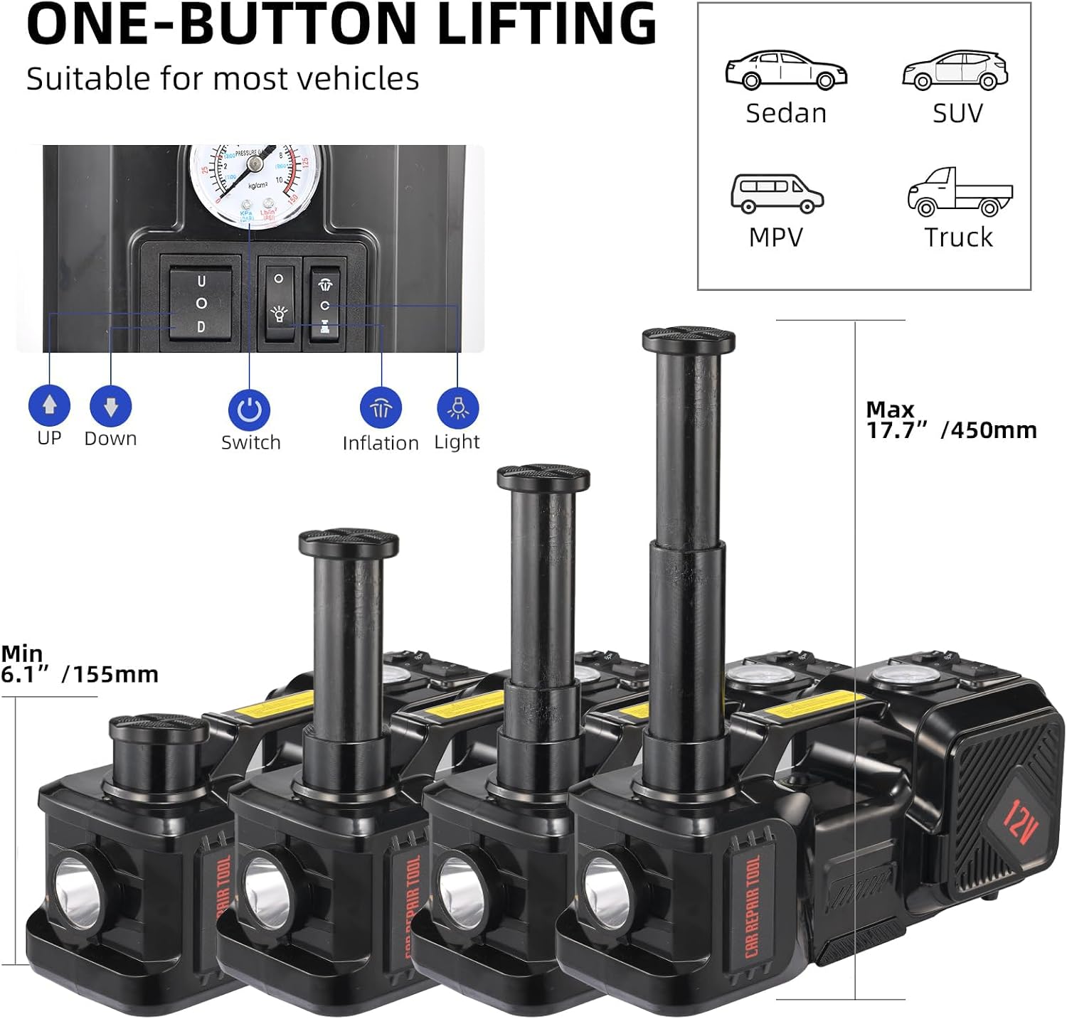 طقم رافعة سيارة كهربائية 5 طن  - مراجعة Hydraulic Car Lift وسعره