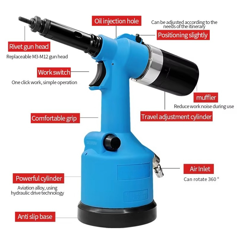 آلة تثبيت المسامير الهوائية ال - مراجعة Rivet Gun Air وسعره